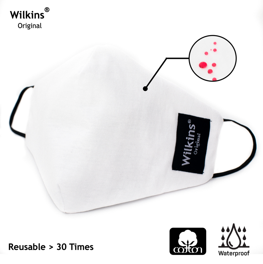 Wilkins Cotton Mask (WHITE) [10 pcs/pack]
